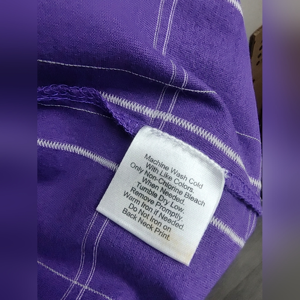 2X Jos A Bank Golf Polo Shirt Men's Deep Purple Plaid Cotton Short Sleeve XXL - Picture 4 of 7